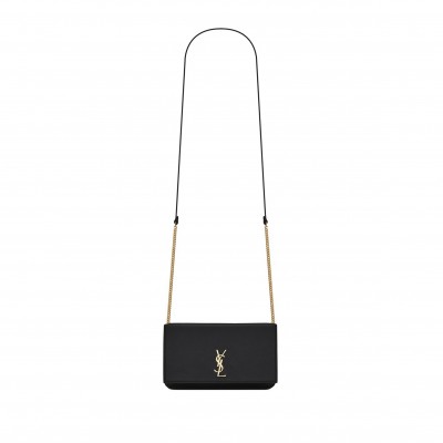 YSL CASSANDRE PHONE HOLDER IN SMOOTH LEATHER 6350950U40J1000 (18*11*2.5cm)